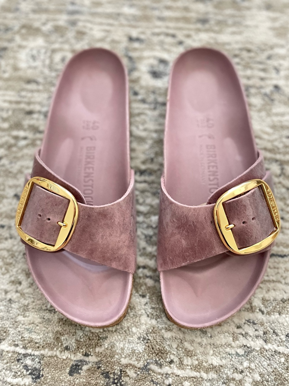 Birkenstock Madrid Big Buckle Lavender Purple Gold Exquisite 40 - Picture 2 of 7